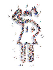 people in the form of a man.