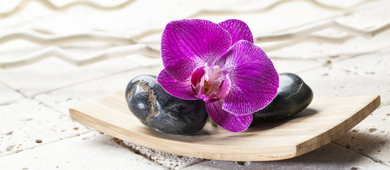 black pebbles for relaxation and massage