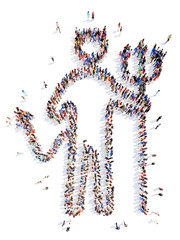 people in the form of a man.