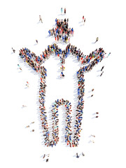 people in the form of a man.