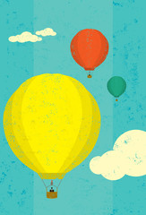 Naklejka premium Hot air balloons