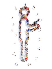 people in the form of a man.