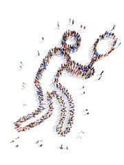 people in the form of a man  sports.