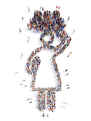 people in the form of a man.