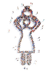 people in the form of a man.