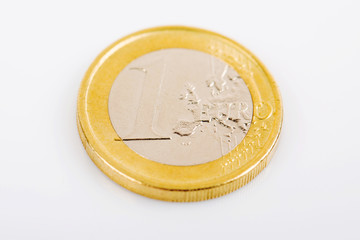 One Euro Coin Isolated