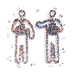 people in the form of a man.