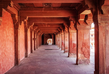 Ancient ruins of palace. Fatehpur Sikri, India