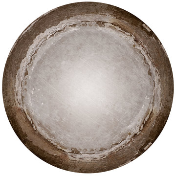 Round Aged Metal Plate