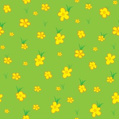 Abstract seamless pattern with floral background