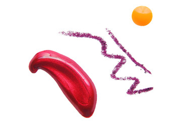 makeup strokes color isolated on white