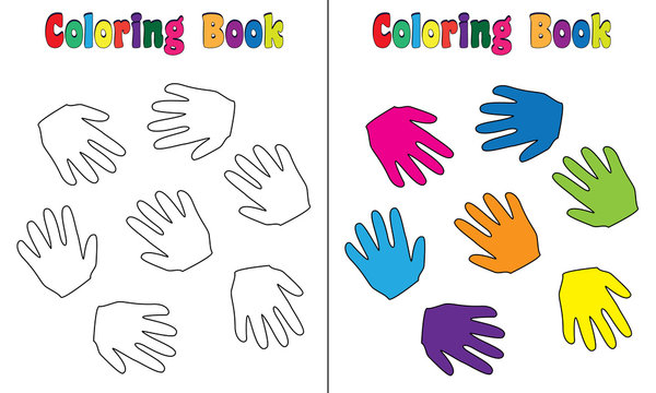 Coloring Book Baby Hand Prints