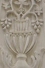 Floral pattern in Doge Palace, Venice, Italy