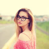 Stylish glasses girl pic Stylish glasses girl pic