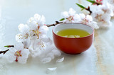 Green tea in a traditional cup