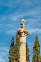 Jacint Verdaguer monument.  Barcelona, Spain.
