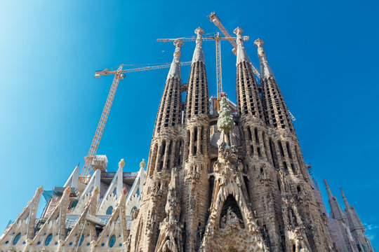 Basilica  of the Holy Family (Sagrada Familia). Barcelona