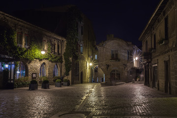 Fototapeta na wymiar City of Carcassonne at night