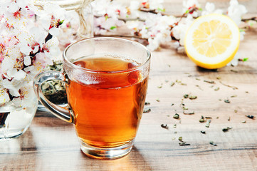 black tea in a mug