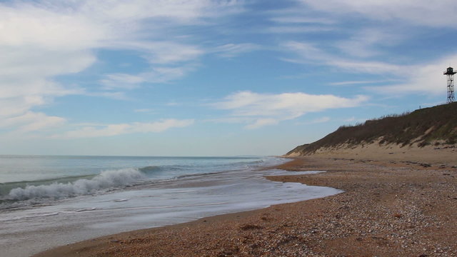 beautiful sea breeze at sunny spring day