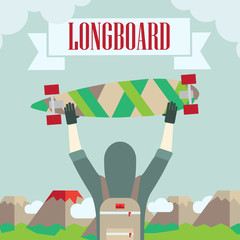 longboard skateboard and