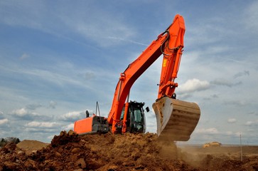 Bagger bei der Arbeit