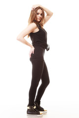 Fototapeta premium people concept - teenage girl in casual clothes