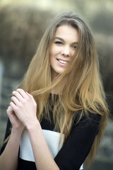 Portrait of a pretty young woman