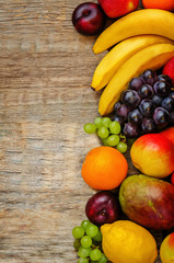 mango, lemon, plum, grape, pear, orange, Apple, banana