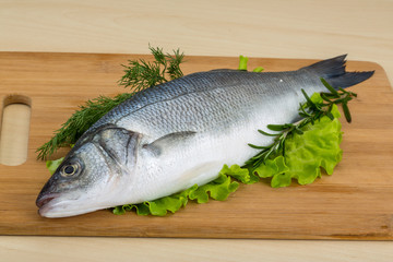 Raw seabass