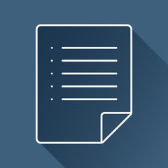Vector flat isolate outline document icon. Eps10