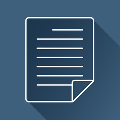 Vector flat isolate outline document icon. Eps10