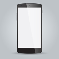 Black business mobile phone vector style isolated on white