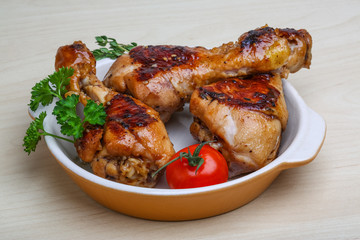 Roasted chicken legs