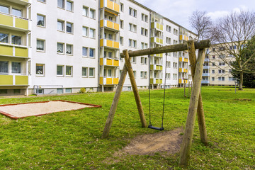 Sanierter Plattenbau