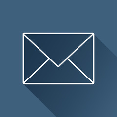 Vector flat mail icon isolated outline. Eps10
