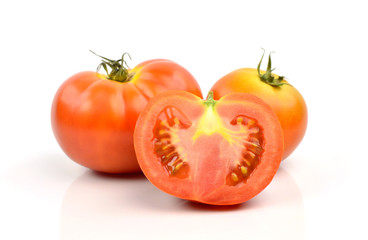 tomatoes isolated on white background