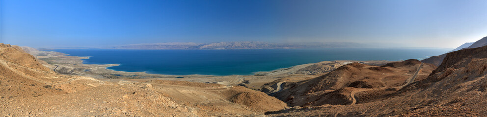 Panorama of Dead Sea in January