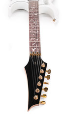 Beautiful white electric guitar.