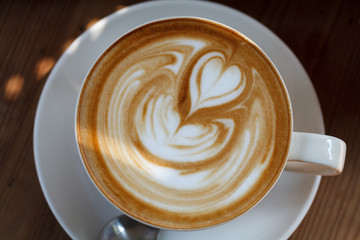 A cup of coffee latte