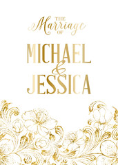 Marriage card template.