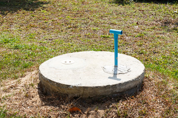 underground cement cylinder of lavatory cesspit
