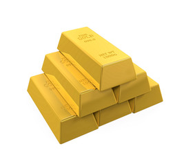 Gold Bars Isolated