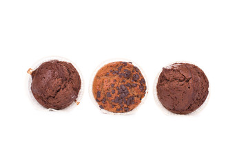 Muffins with chocolate.
