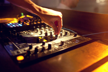 DJ mixing music