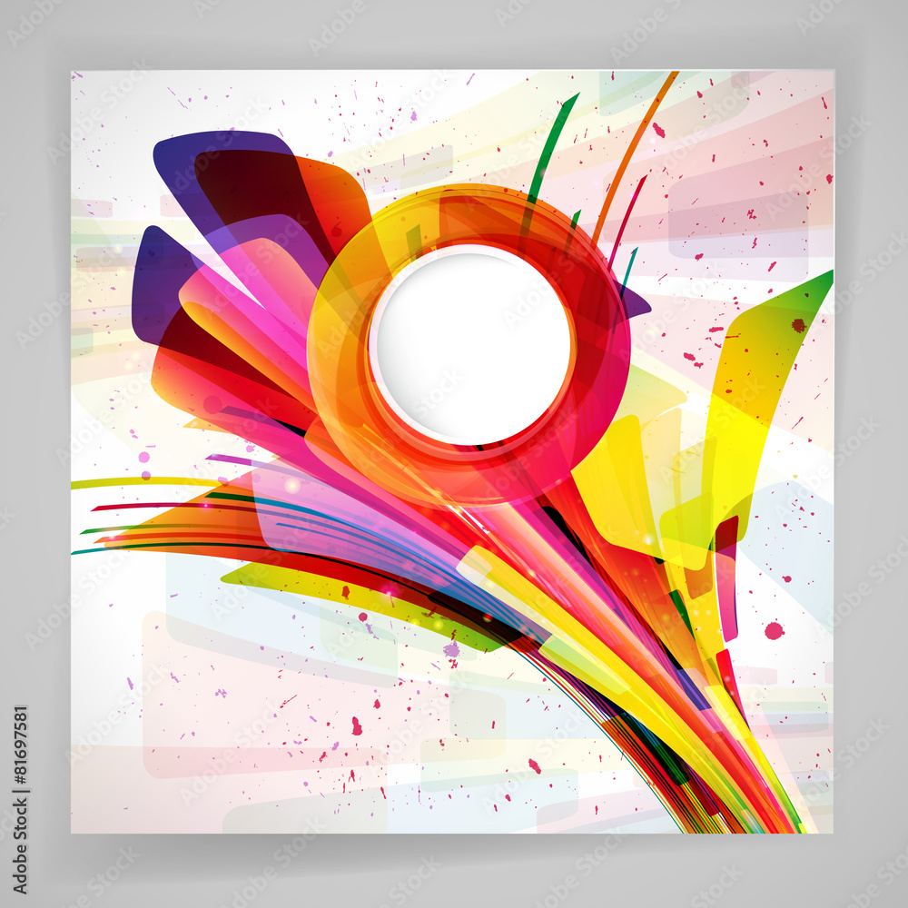 Poster multicolor abstract bright background. elements for design.
