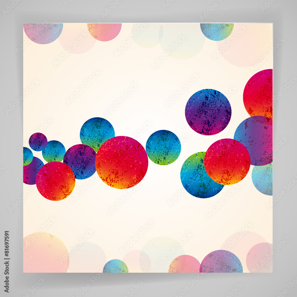 Aufkleber multicolor abstract bright background. circles elements.