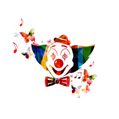 Colorful vector clown
