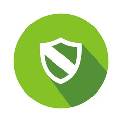 Icono escudo 2 verde botón sombra