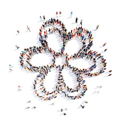 people in the shape of a flower, and ecology.